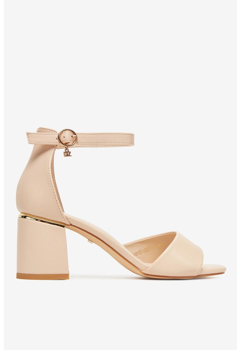 Sandale cu toc Sintetic - Bej - Bej