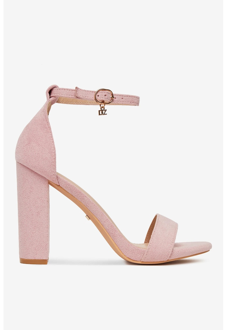 Sandale cu toc  Textil - Roz