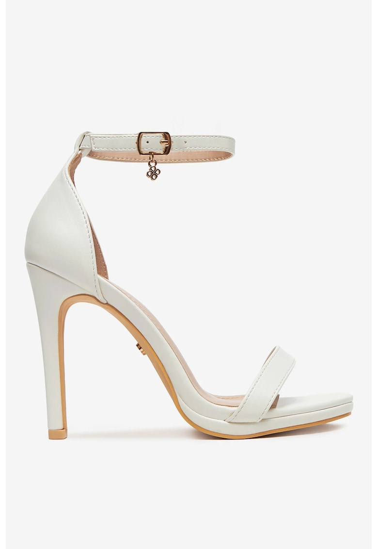 Sandale cu toc Sintetic - Alb