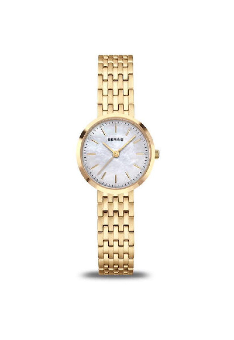 Ceas dama model Classic 19126-734 - otel - bratara PVD aurie - cadran perlat - rezistent la apa 50m