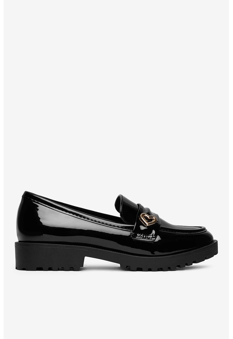 Mocasini Material Sintetic - Negru