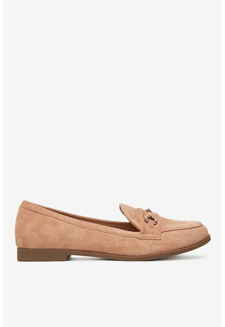 Mocasini Material Textil - Bej