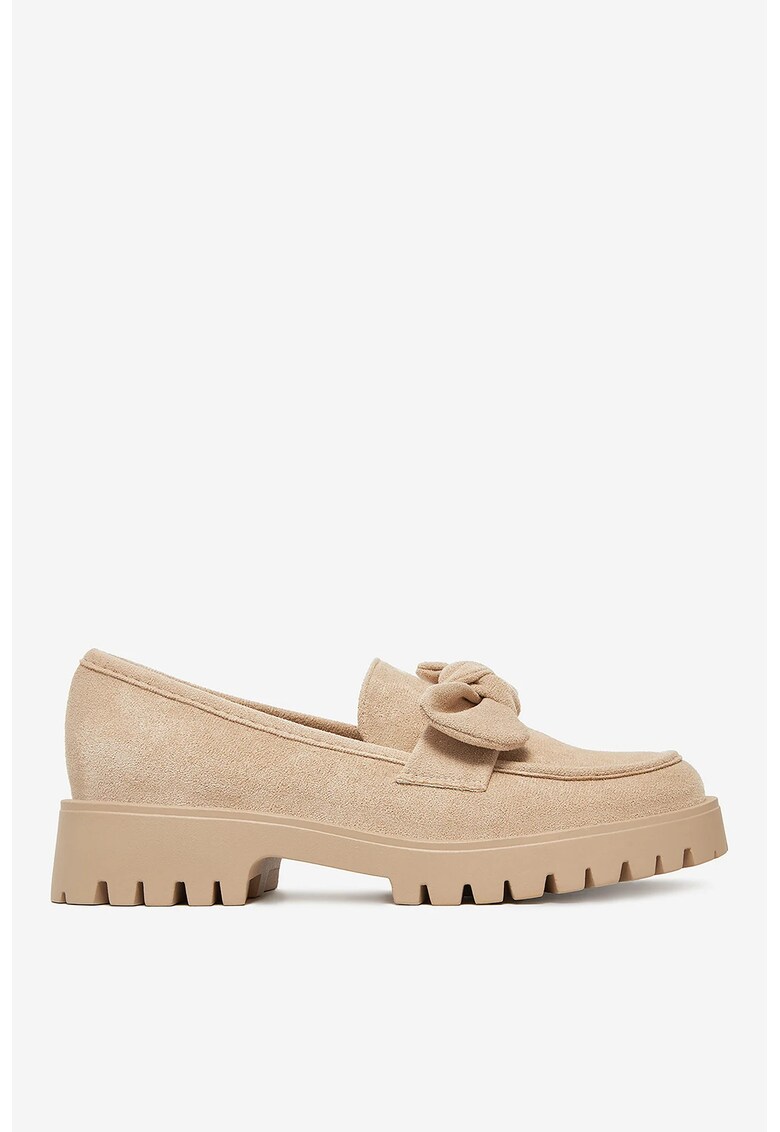 Mocasini Textil - Bej - Bej