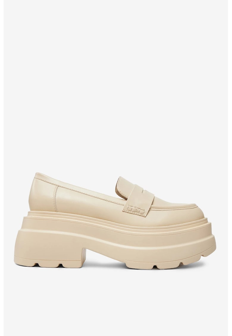 Mocasini  Material Sintetic - Culoare Bej