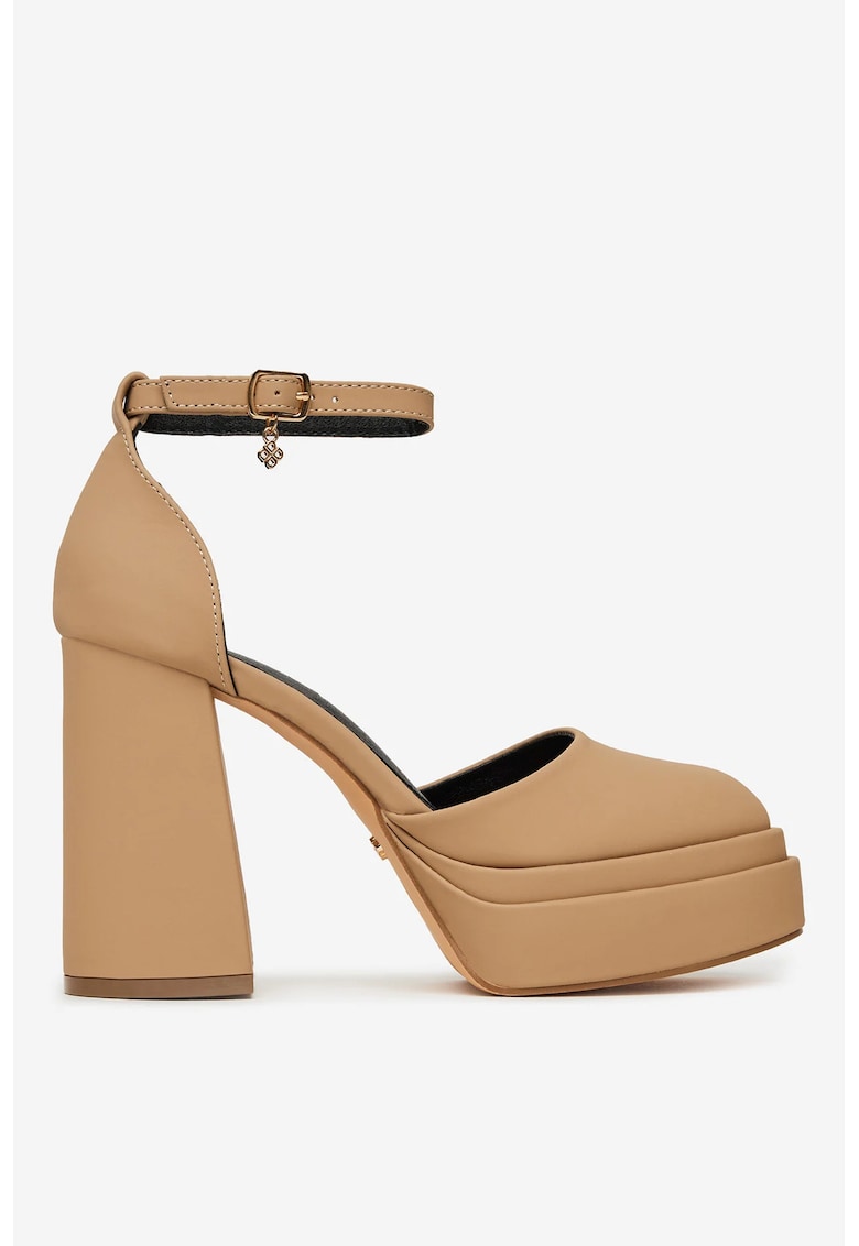 Pantofi Sintetic - Nuanta Bej - Bej