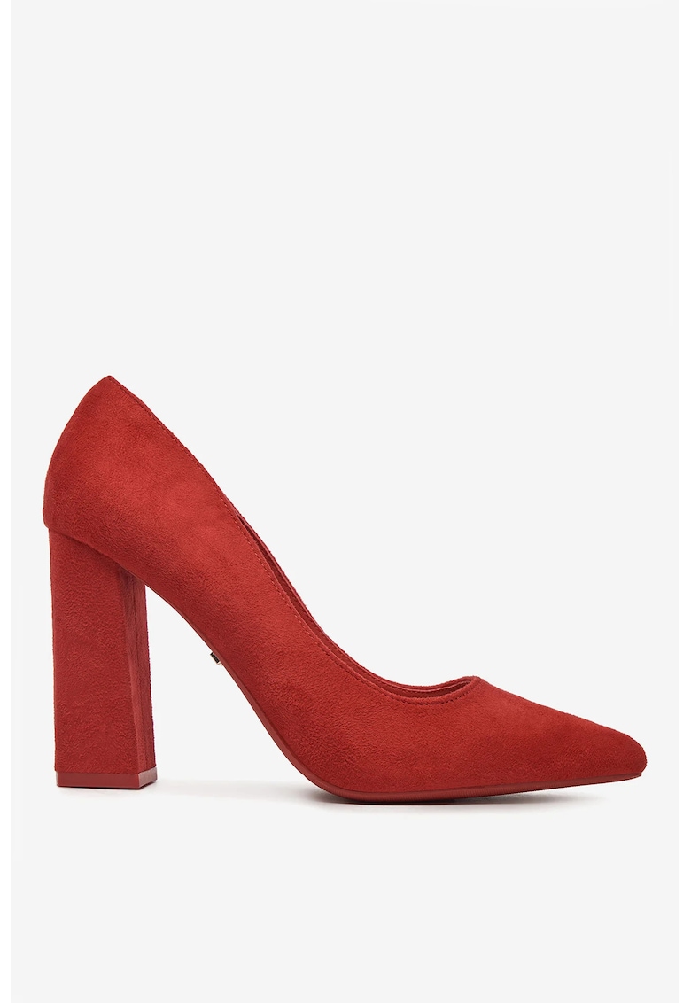 Pantofi Rosu din Textil - Rosu