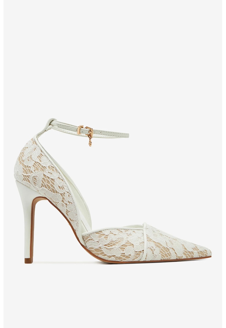 DeeZee Pantofi albi din textil - Alb