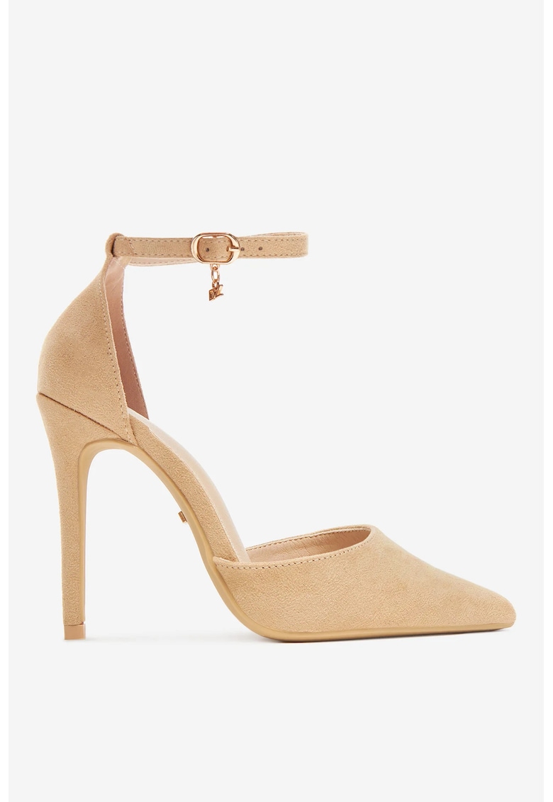 Pantofi bej din textil - Bej