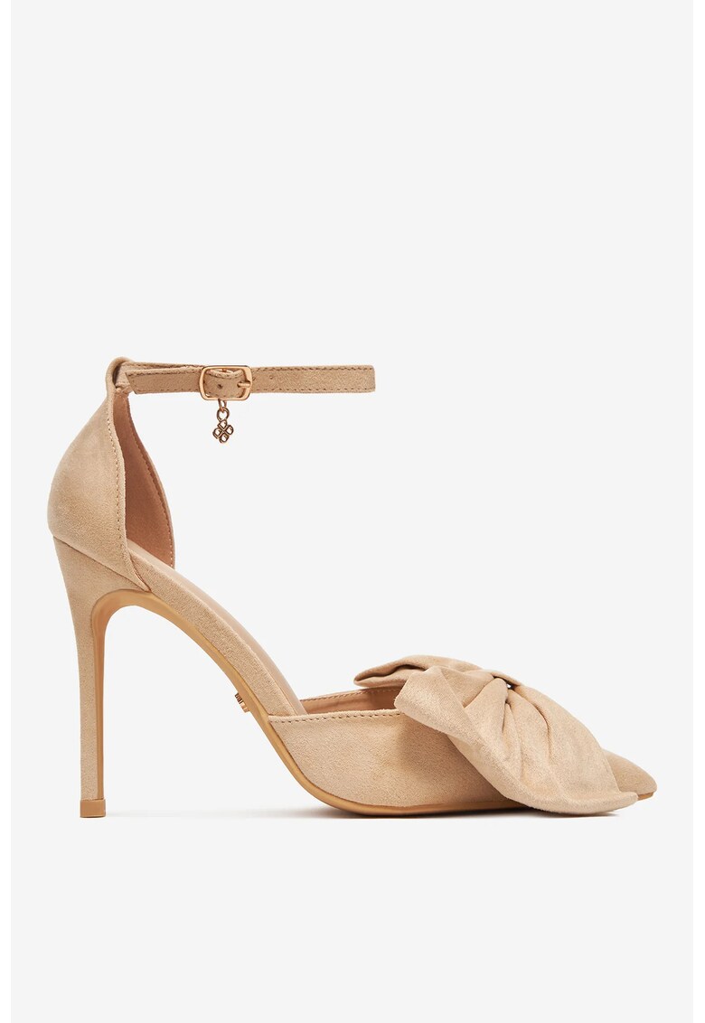 Papuci dama Bej - Textil - Bej