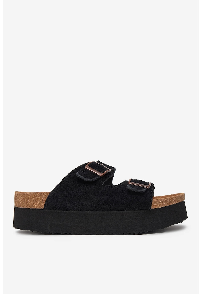 DeeZee Papuci dama Piele naturala - Negru - Negru