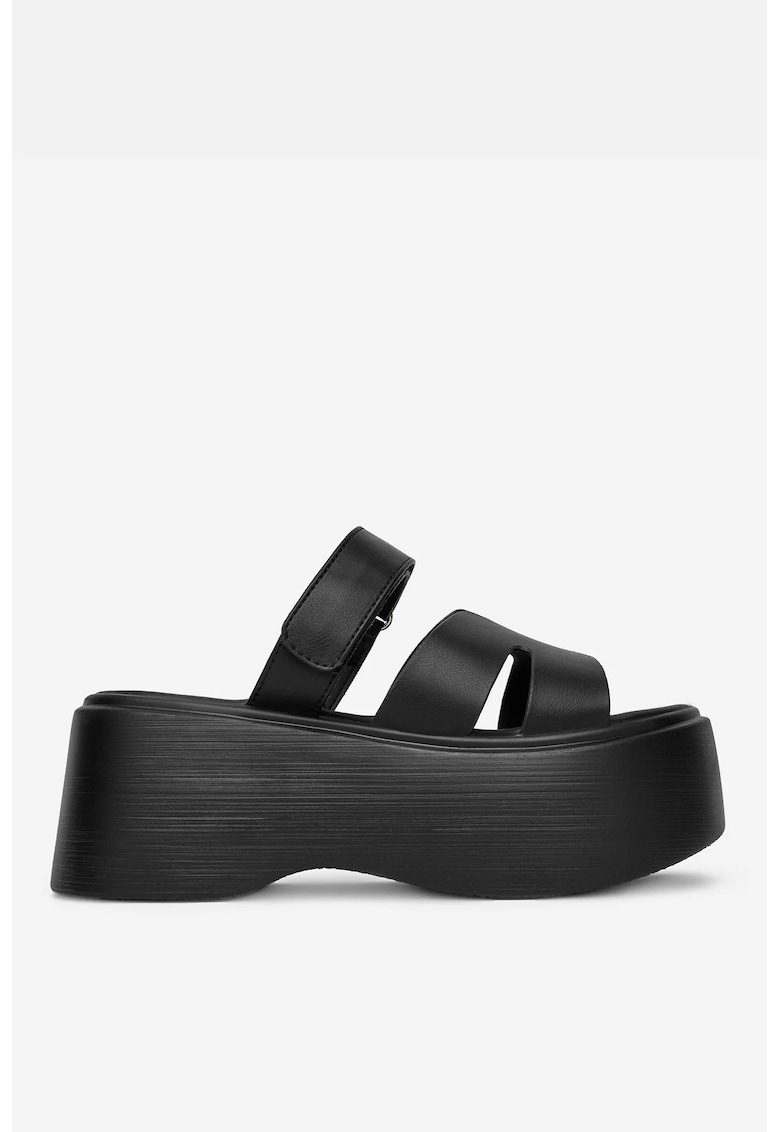 Papuci dama Material Sintetic - Negru