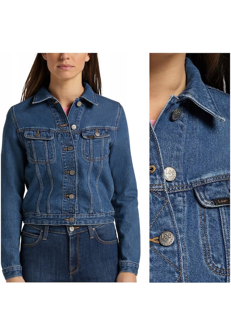 Jacheta Din Denim - Rider Jacket - Croi Normal - Inchidere: Nasturi - Compozitie Material: 100% Bumbac - Numar De Buzunare: 2 - XS - Albastru - 1 Bucata