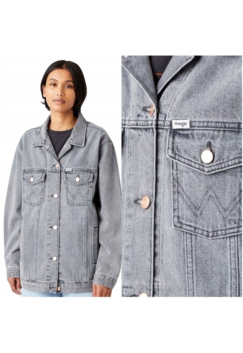 Jacheta Din Denim - Heritage Jacket - Croi Regular - Inchidere: Nasturi - Compozitie Material: 100% Bumbac - Numar De Buzunare: 4 - XL - Gri - 1 Bucata