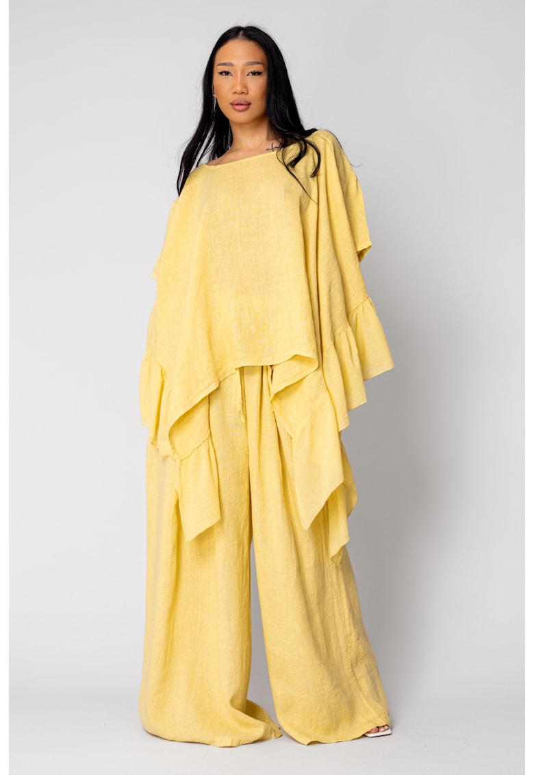 Set Bluza si Pantalon lung din in Yellow Mustard 15878