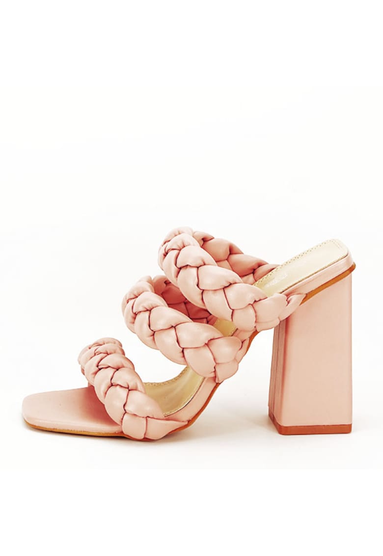 Saboti roz cu toc inalt MU-85 130 10647