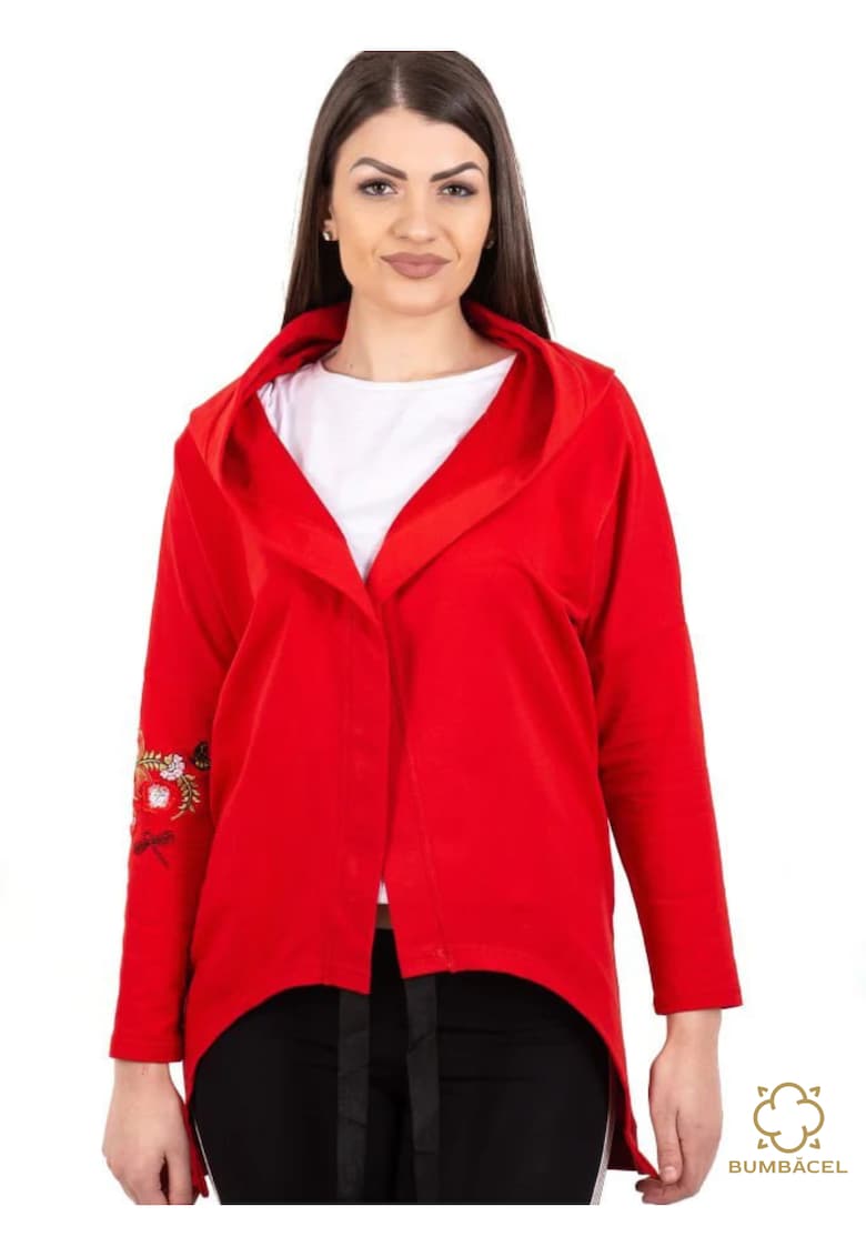 Cardigan pentru dame cu maneca luna si imprimeu pe maneca Cardigan pentru dame cu maneca luna si imprimeu pe maneca