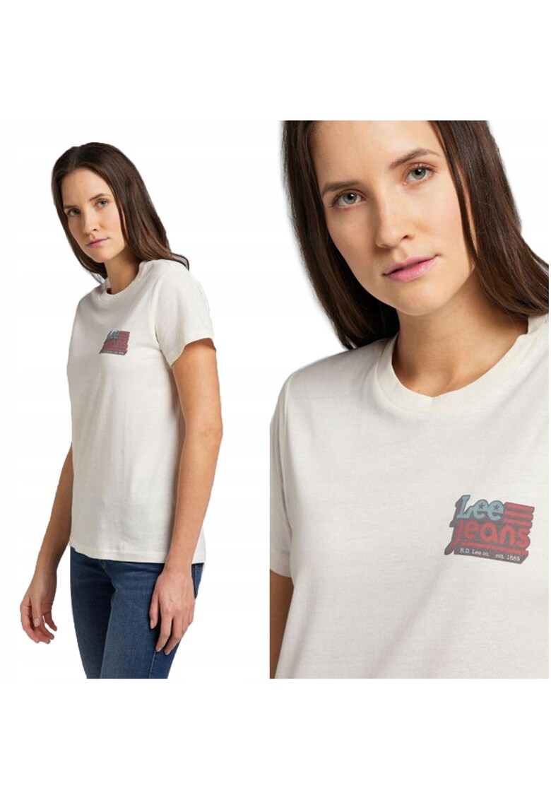 Tricou T-Shirt - Tricou Cu Guler Rotund - Croiala Normala - 100% Bumbac - Maneci Scurte - S - Ecru - 1 Bucata