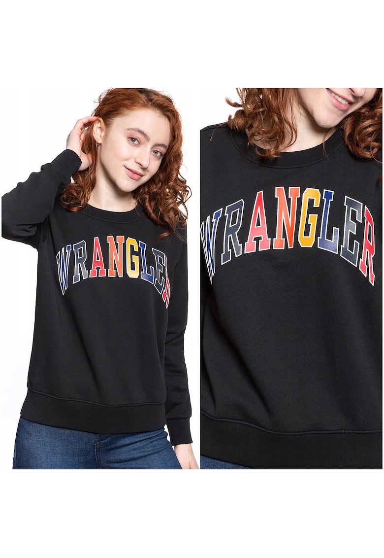 Hanorac Neintarit - Sweatshirt Regular - Croiala Normala - Fara Inchidere - 100% Bumbac - Maneci Lungi - XS - Negru - 1 Bucata