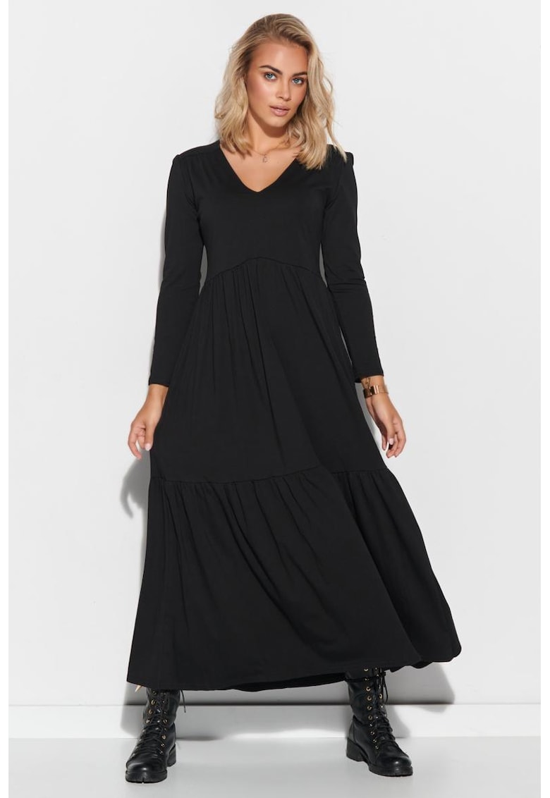 Rochie maxi cu decolteu in V