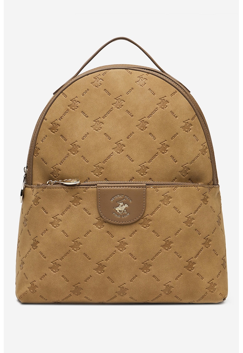 Rucsac de piele ecologica cu logo in relief