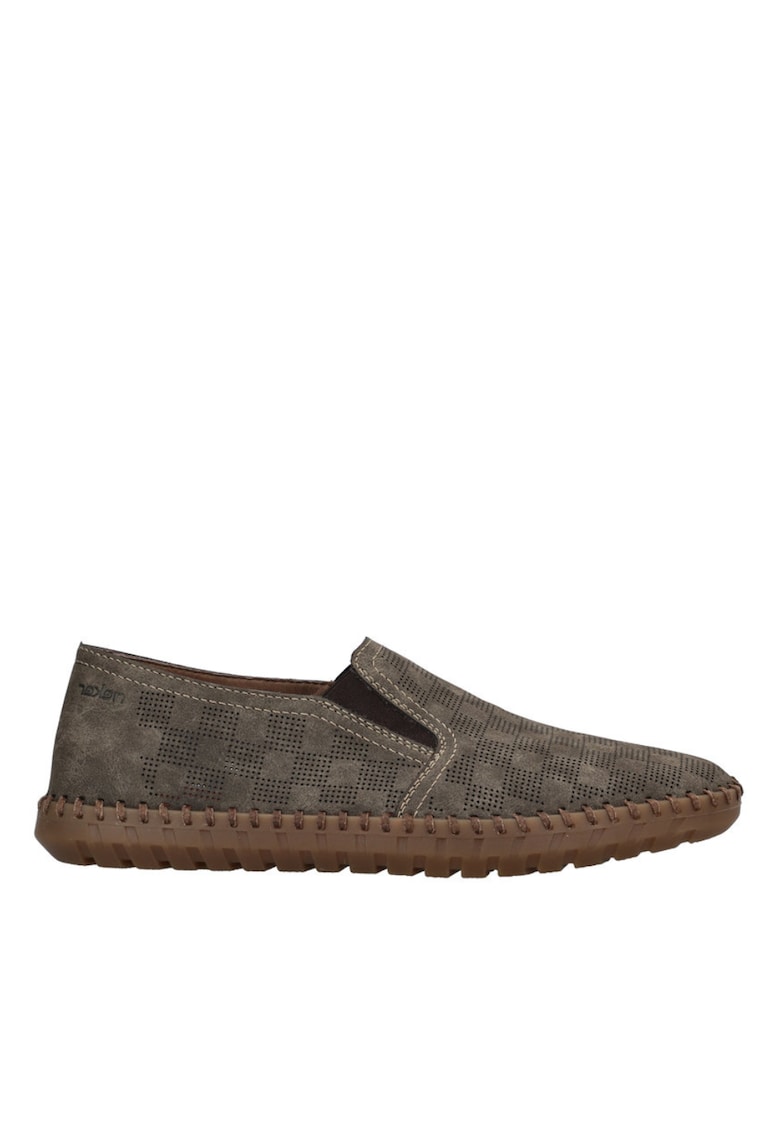Mocasini barbati - ANTISTRESS - B2965-25 maro - piele nabuc - Maro