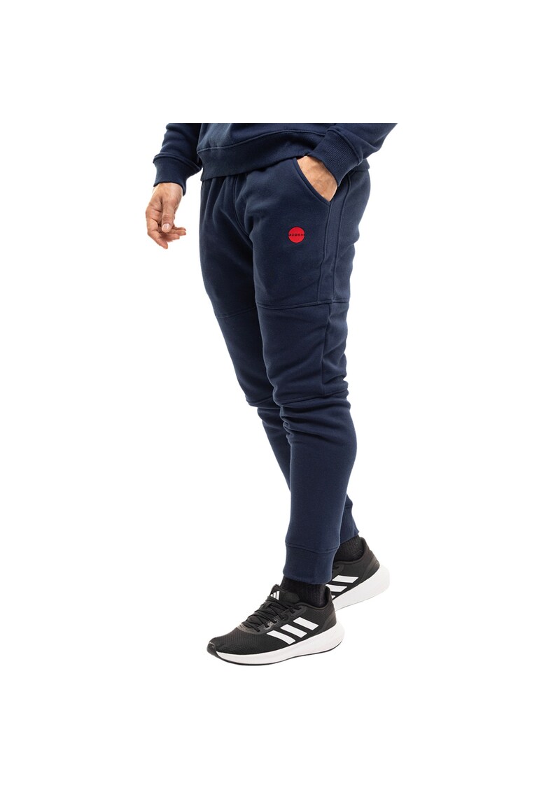 Pantaloni sport barbati James bleumarin - bumbac - set cu snururi de strangere