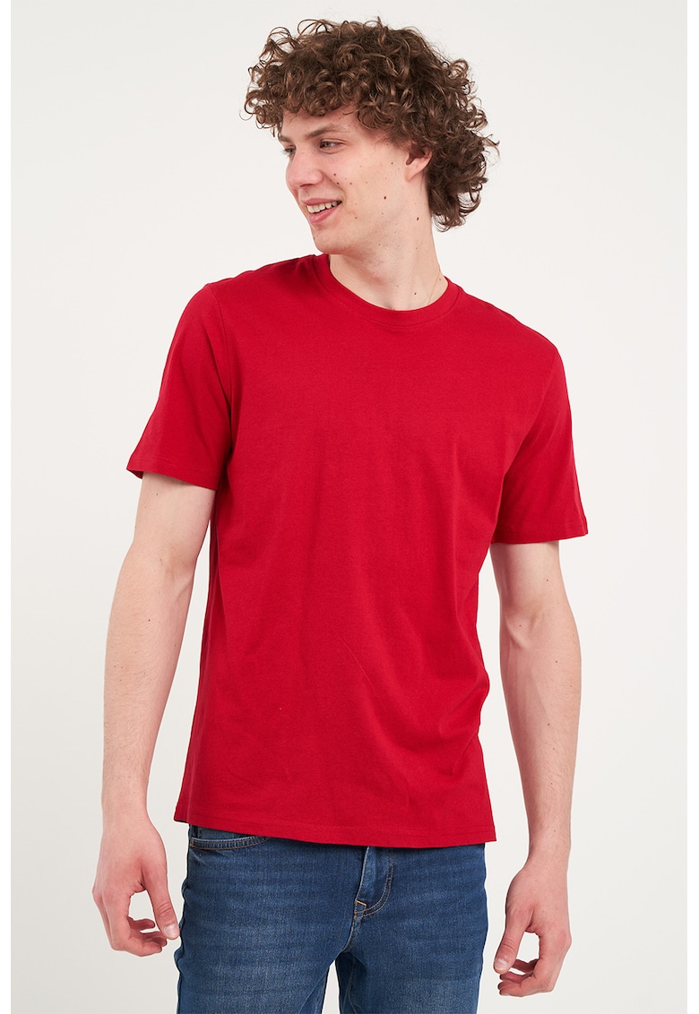 Tricou uni din bumbac - Rosu vermillion
