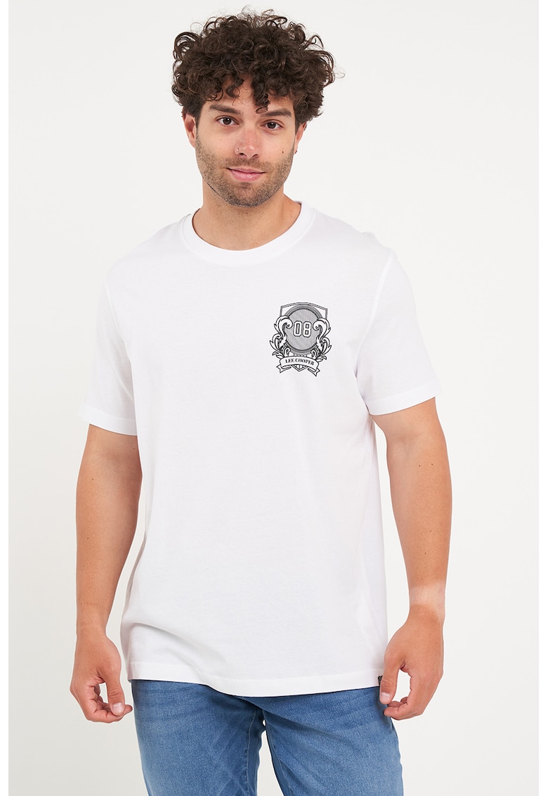 Tricou din bumbac cu imprimeu discret