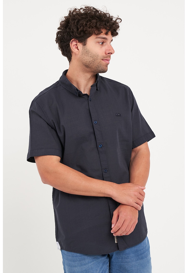 Camasa relaxed-fit cu maneci scurte - Albastru ultramarin