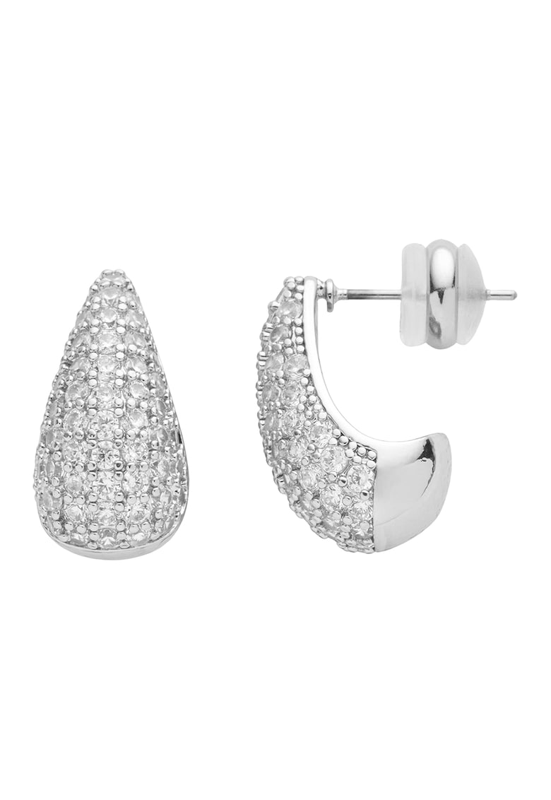 Cercei cu tija si decorati cu cristale