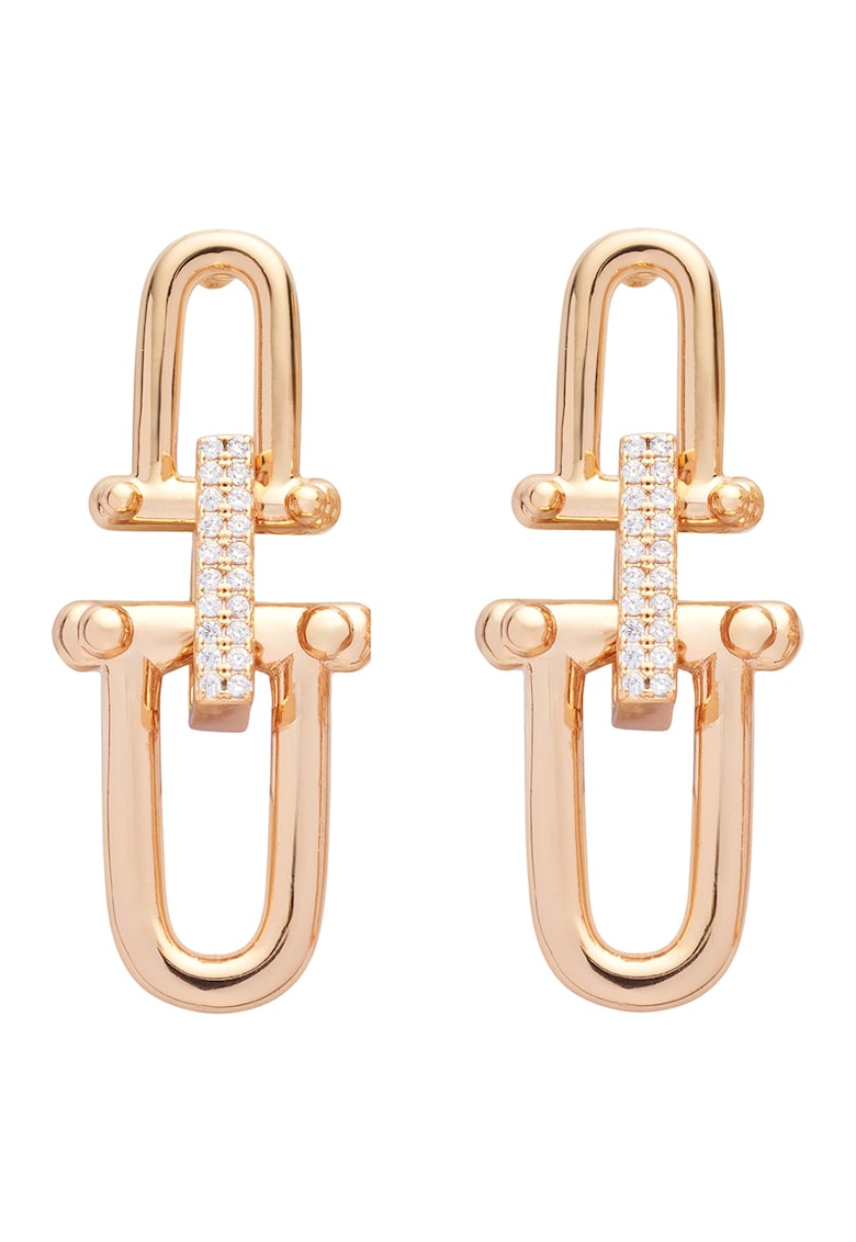 Cercei drop cu cristale