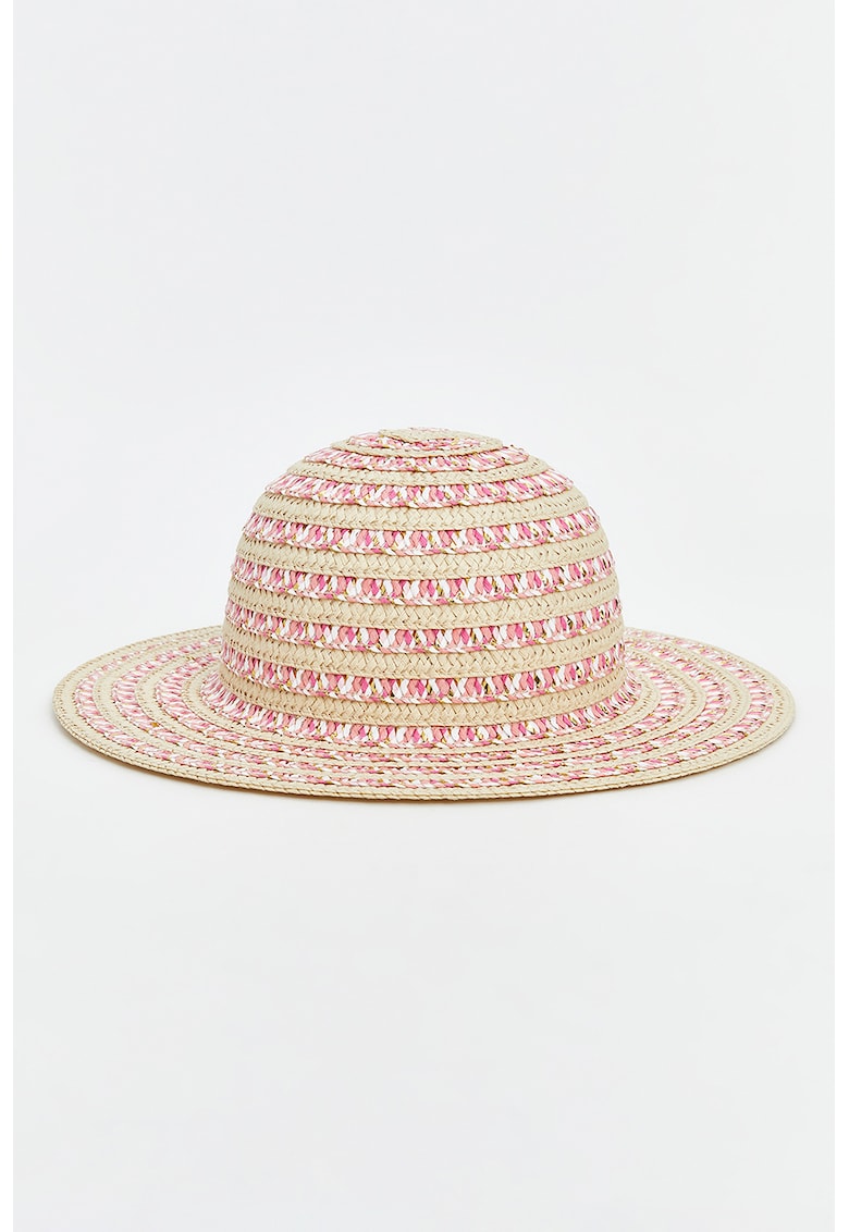 Palarie din paie cu model in dungi