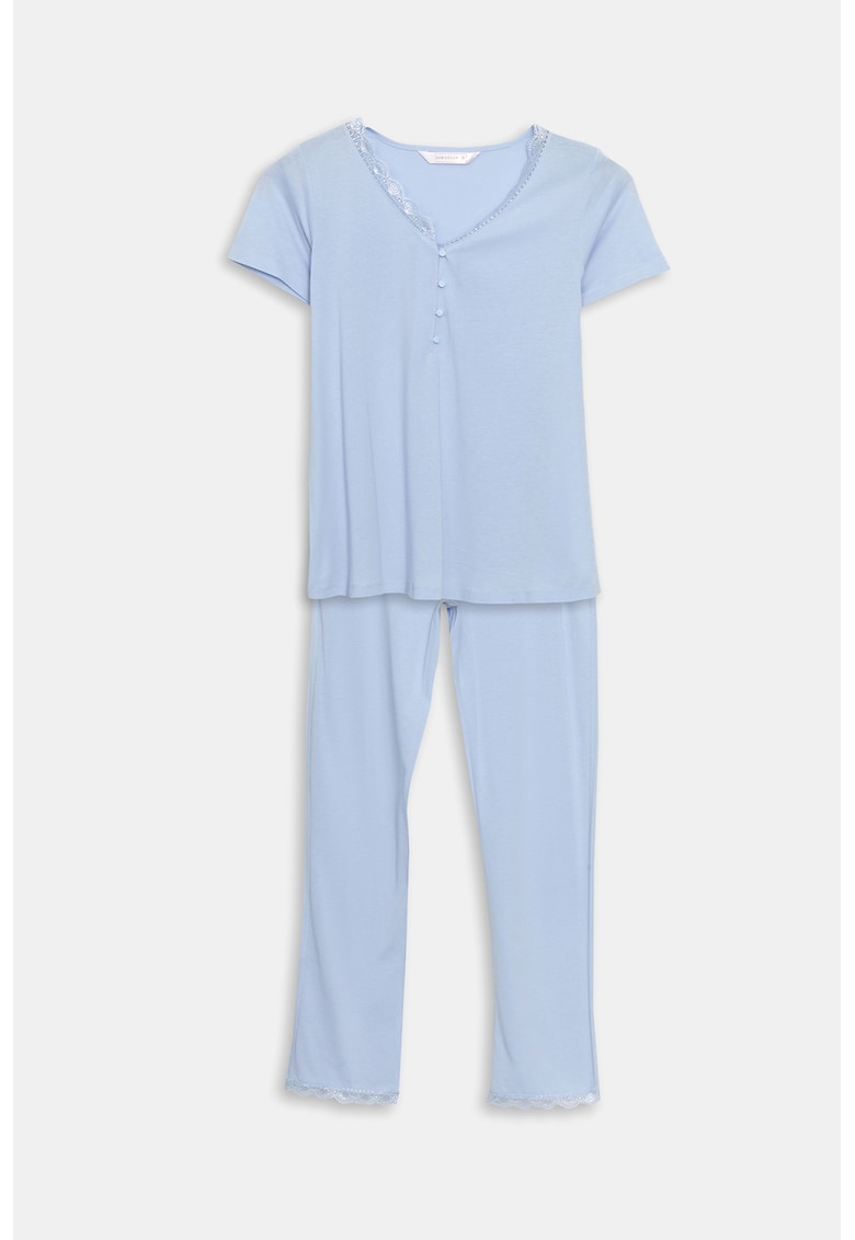 Pijama din amestec de modal cu decolteu in V