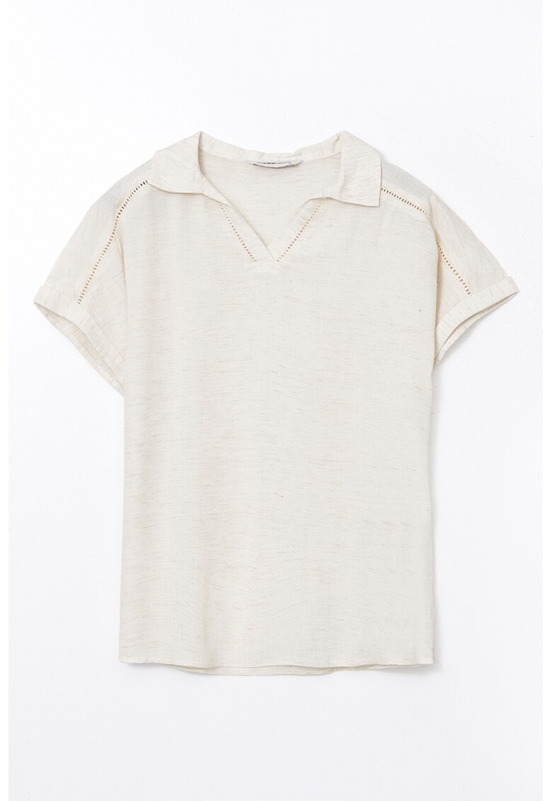 Tricou polo cu model uni - Bej deschis