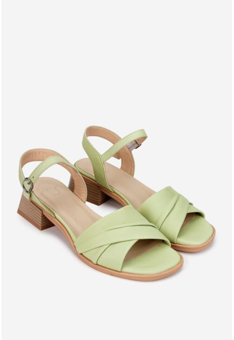 Sandale dama din piele verde