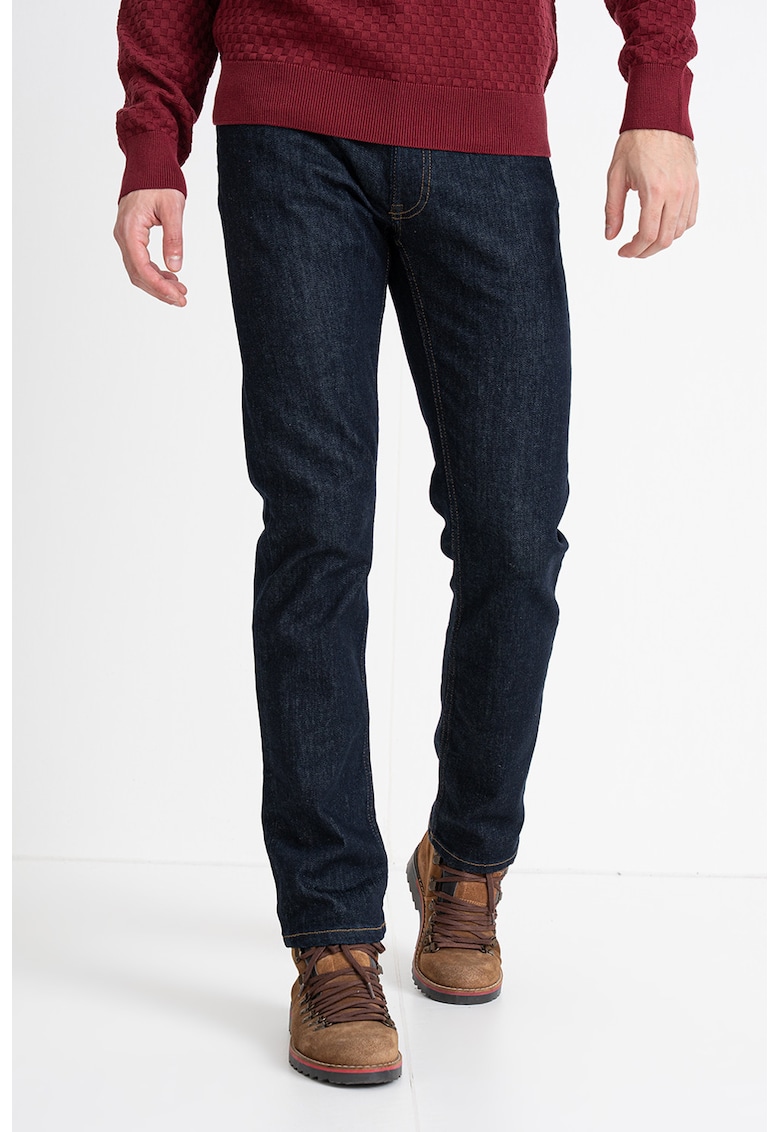 Blugi regular-fit cu talie medie - Albastru inchis