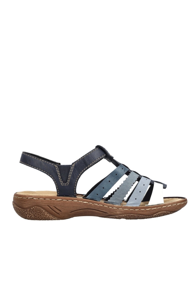 Sandale casual - dama - ANTISTRESS - V2875-90 bleumarin - piele ecologica - Bleumarin