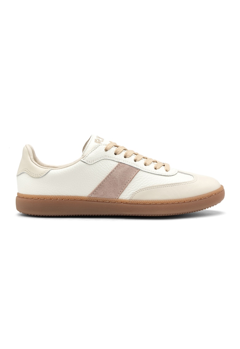 Pantofi sport din piele intoarsa si piele ecologica Marcella - Crem