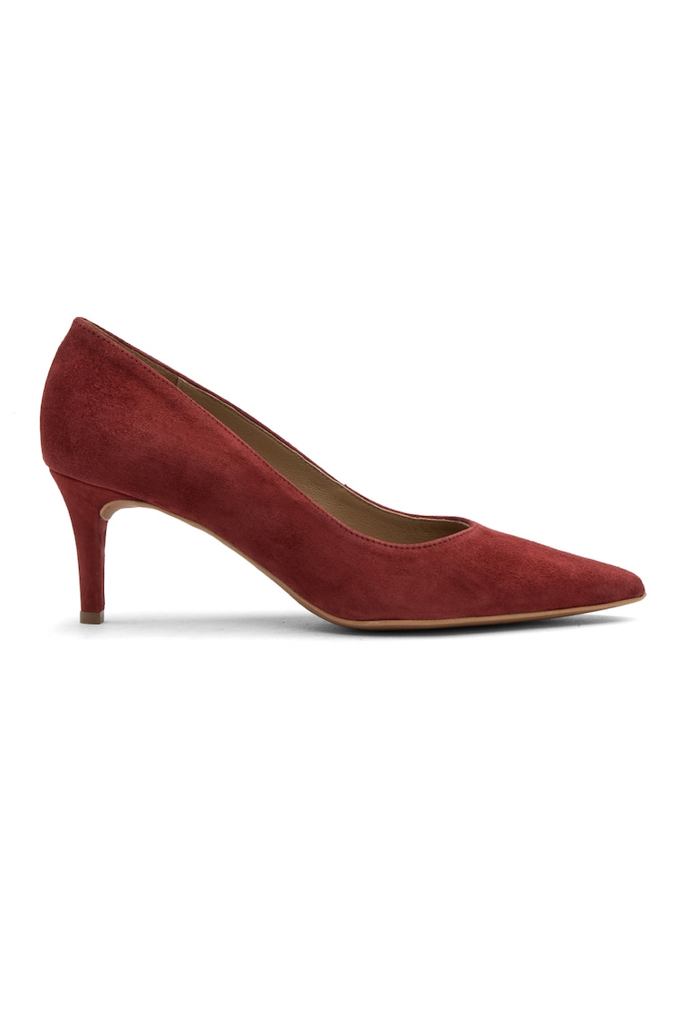 Pantofi de piele cu varf ascutit Joan - Visiniu