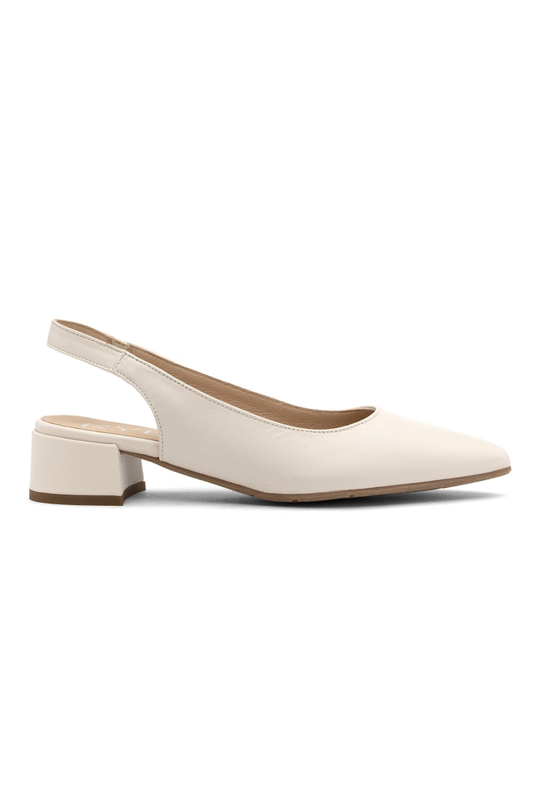 Rylko Pantofi slingback din piele - Alb fildes