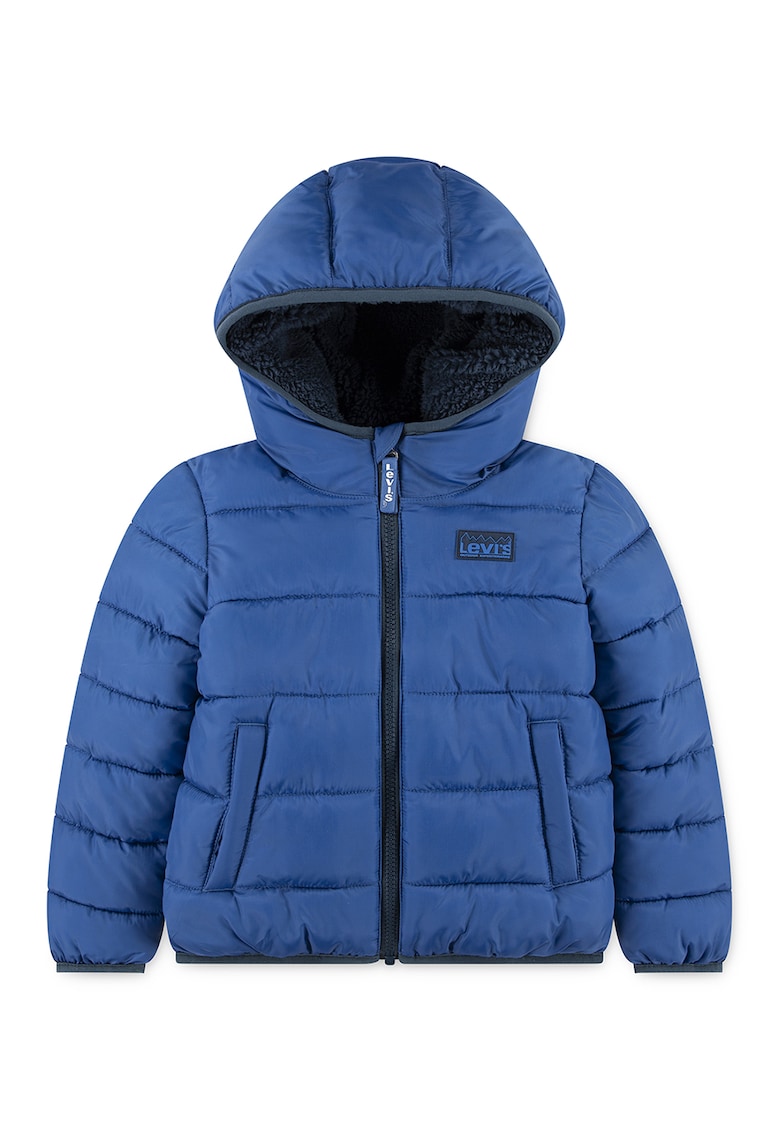 Geaca cu vatelina si gluga - Albastru deschis