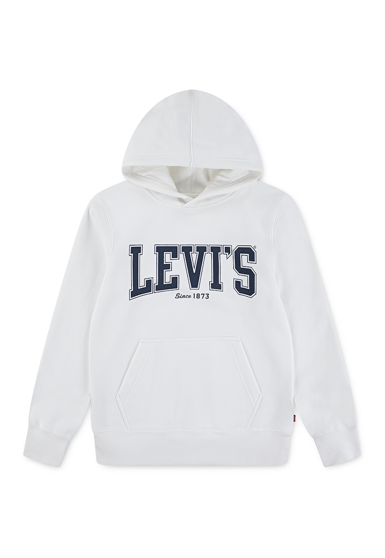 Hanorac din amestec de bumbac cu imprimeu text