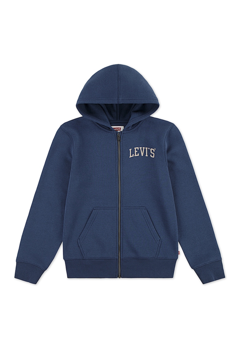 Hanorac cu imprimeu logo si fermoar