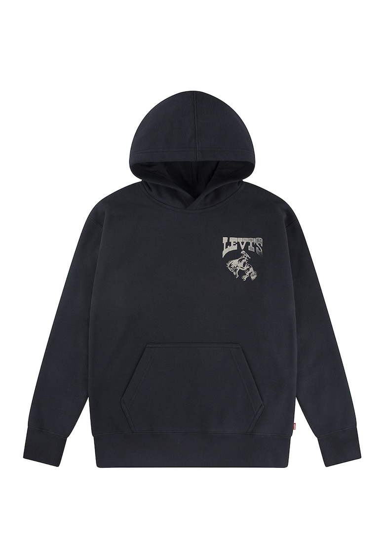 Hanorac cu logo pe partea din fata si pe partea din spate