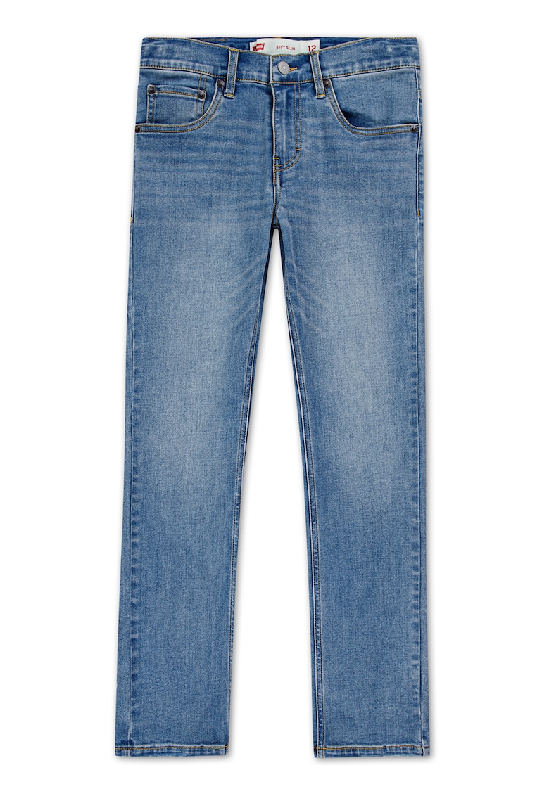 Blugi slim fit cu aspect decolorat 511 - Albastru deschis