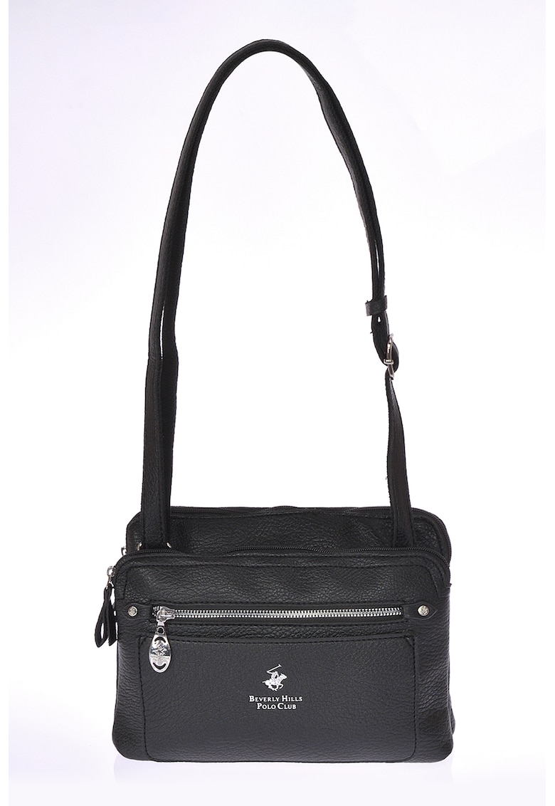 Geanta crossbody de piele ecologica cu doua compartimente