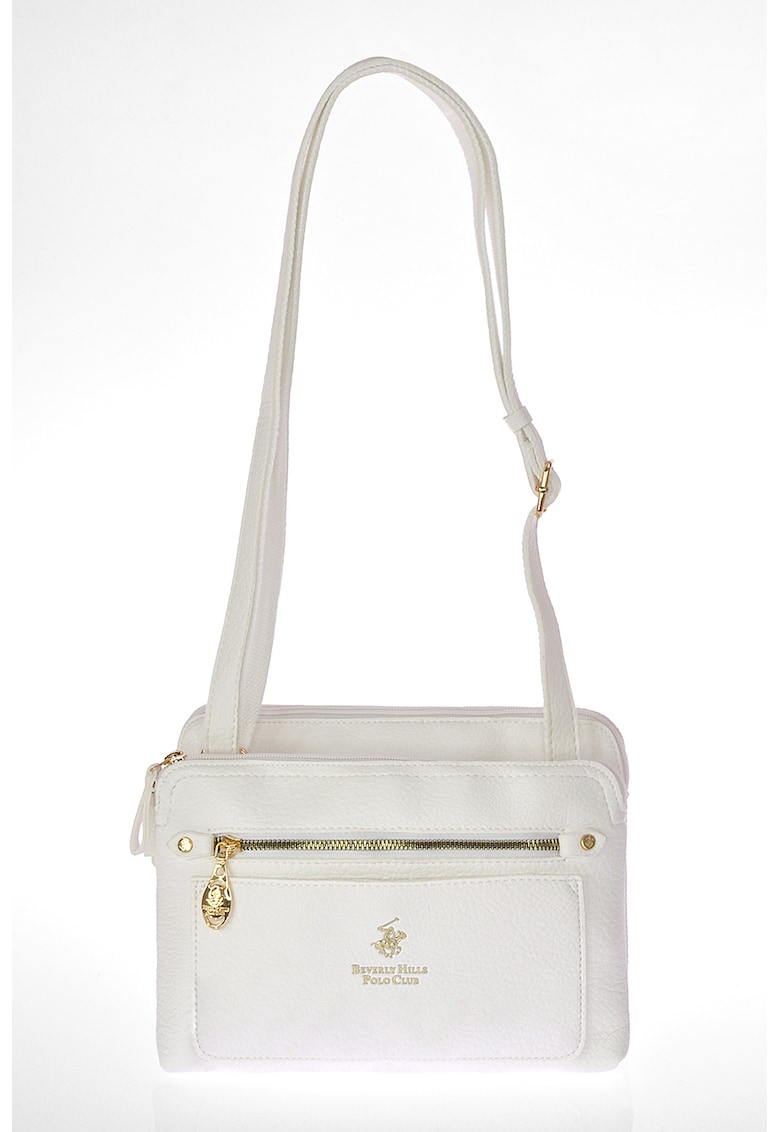 Geanta crossbody de piele ecologica cu doua compartimente