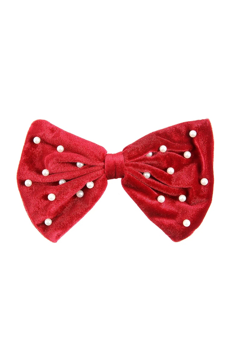 Clama de par funda rosie cu perle