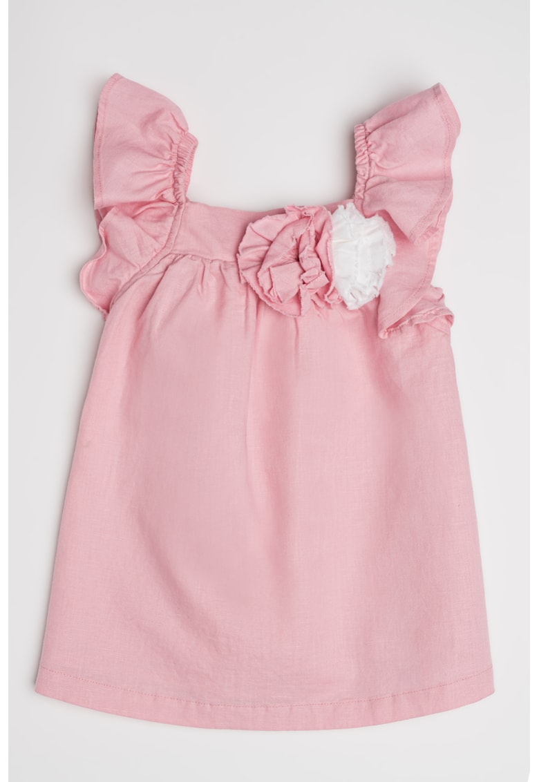 Rochie din in si bumbac cu croiala in A