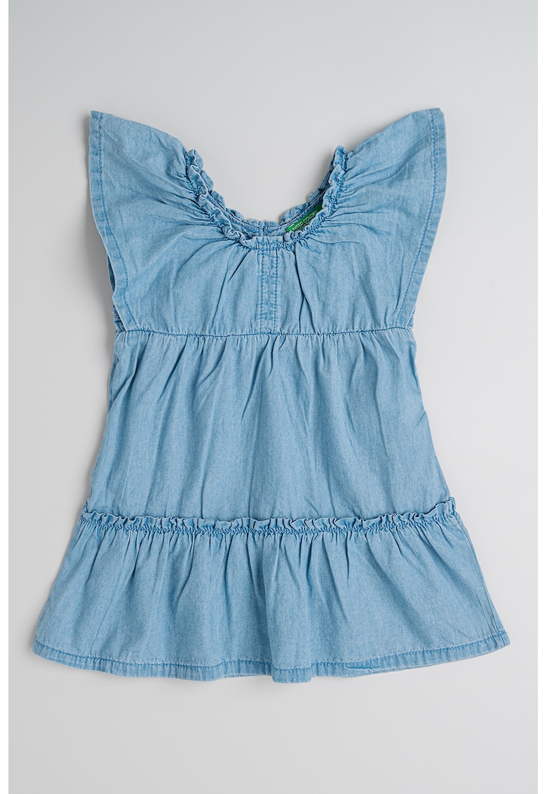 Rochie stratificata din material chambray